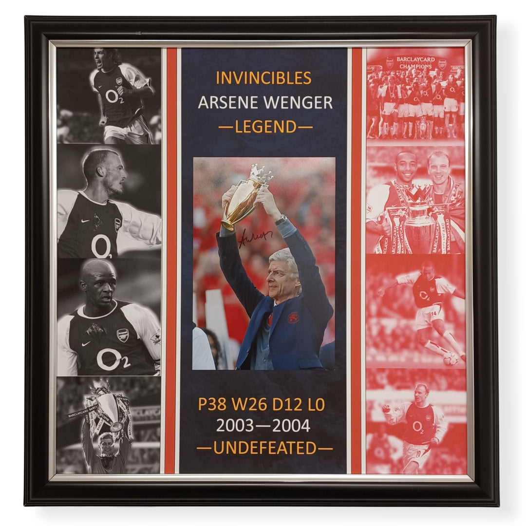 Arsene Wenger Invincibles Signed Photo Framed