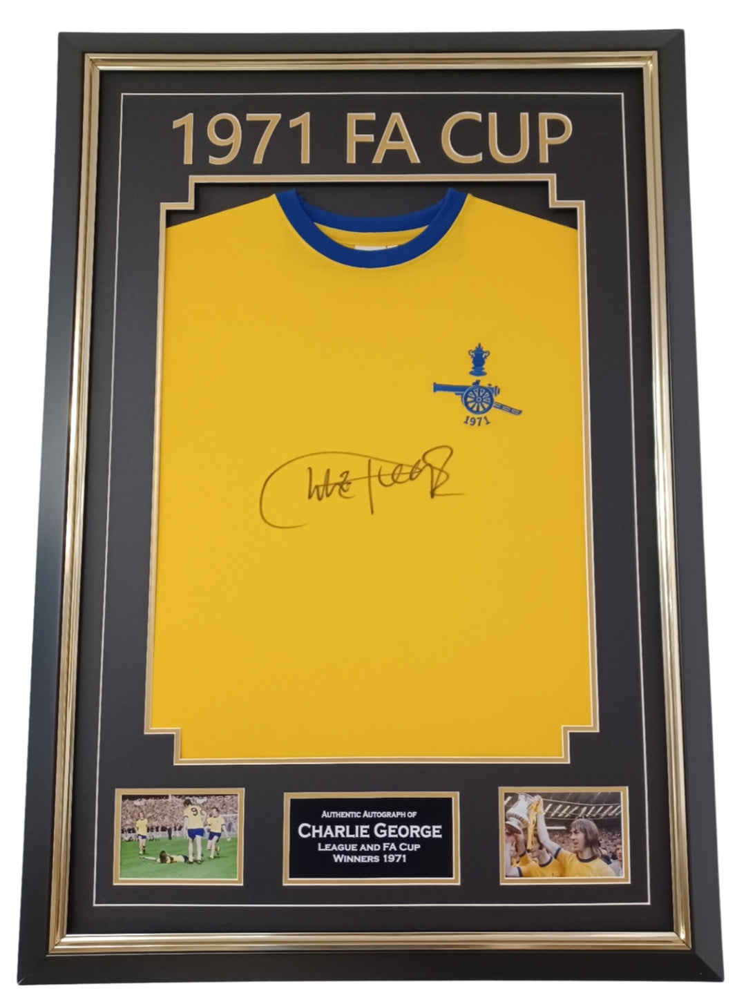 Charlie George Arsenal 1971 Signed Shirt Framed