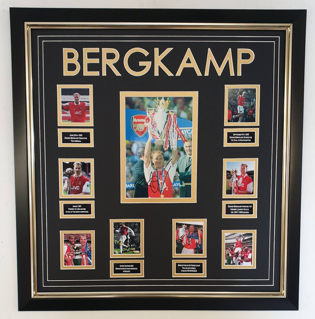 Dennis Bergkamp Signed Arsenal Picture Framed