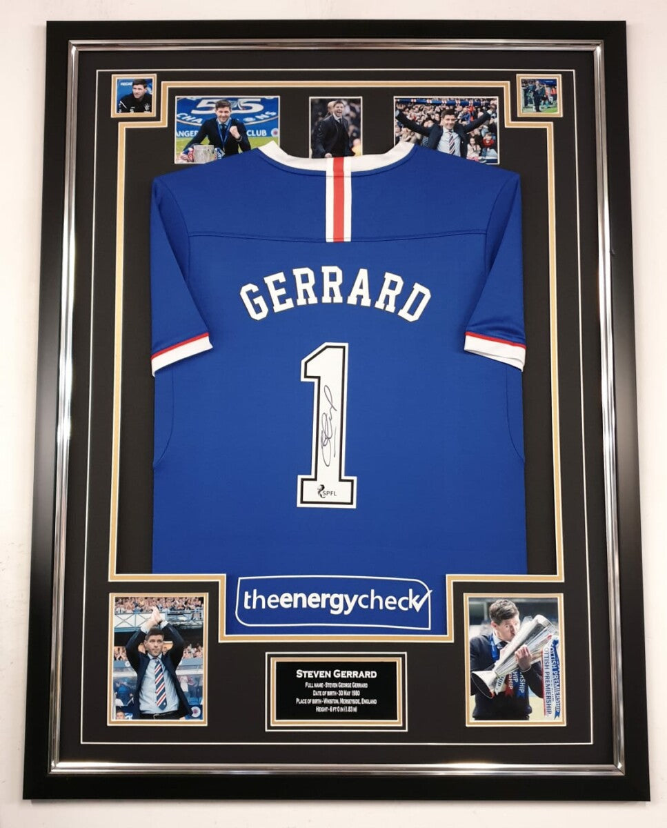 Gerrard Signed Rangers Shirt