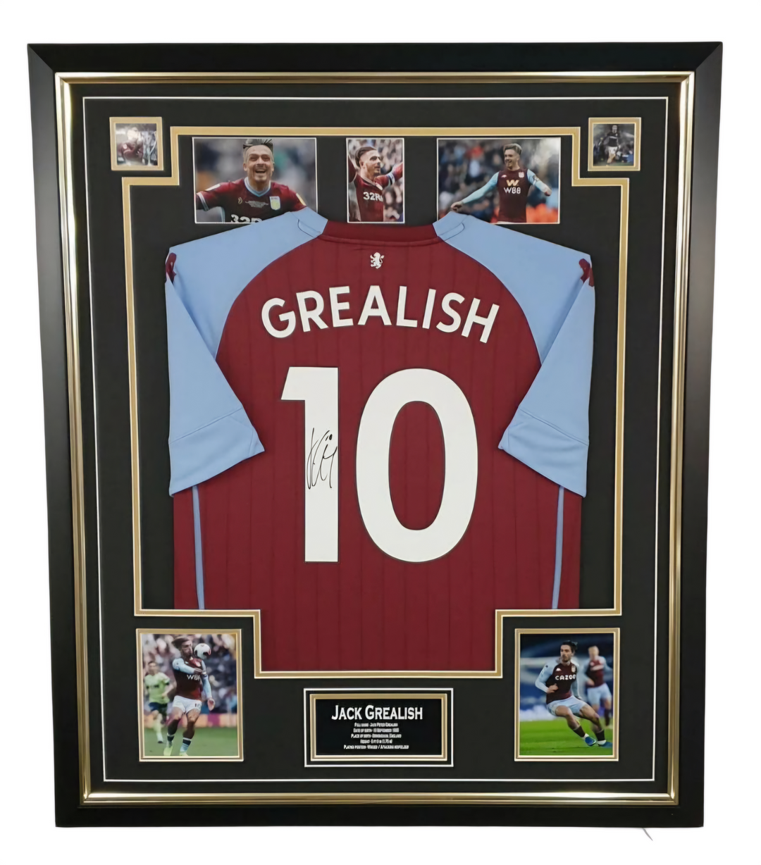 Jack Grealish Signed Villa Shirt