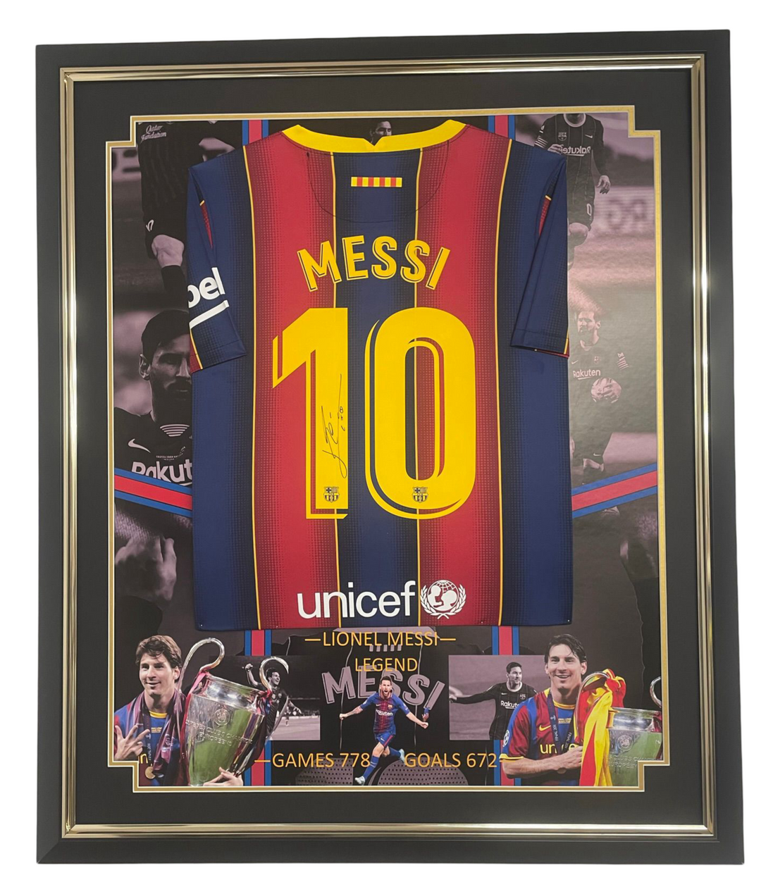 Lionel Messi Signed Barcelona Football Shirt Framed