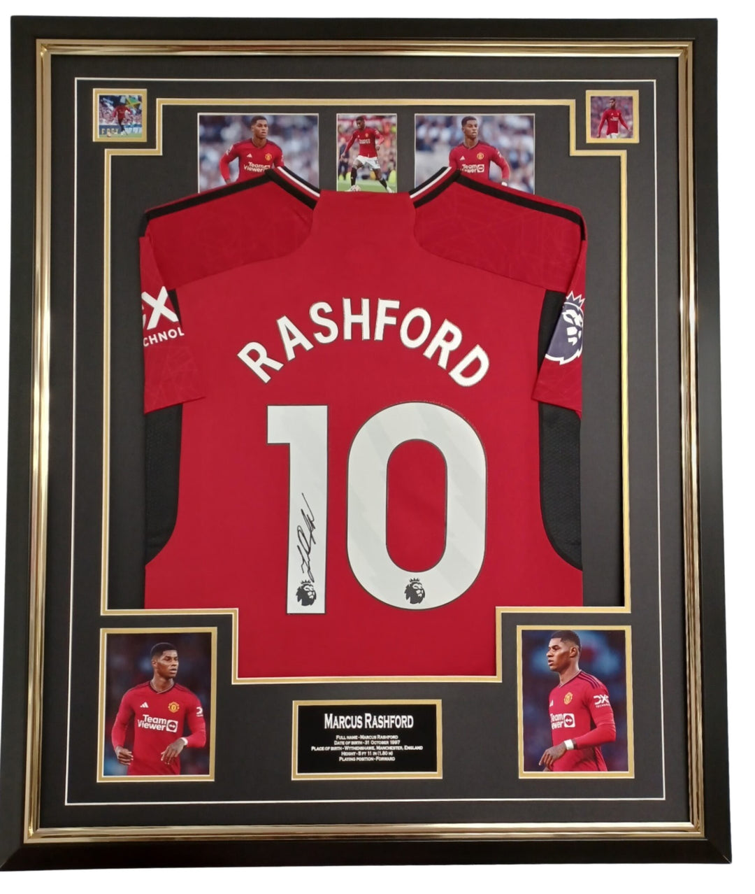 Marcus Rashford Signed Manchester United Shirt Framed