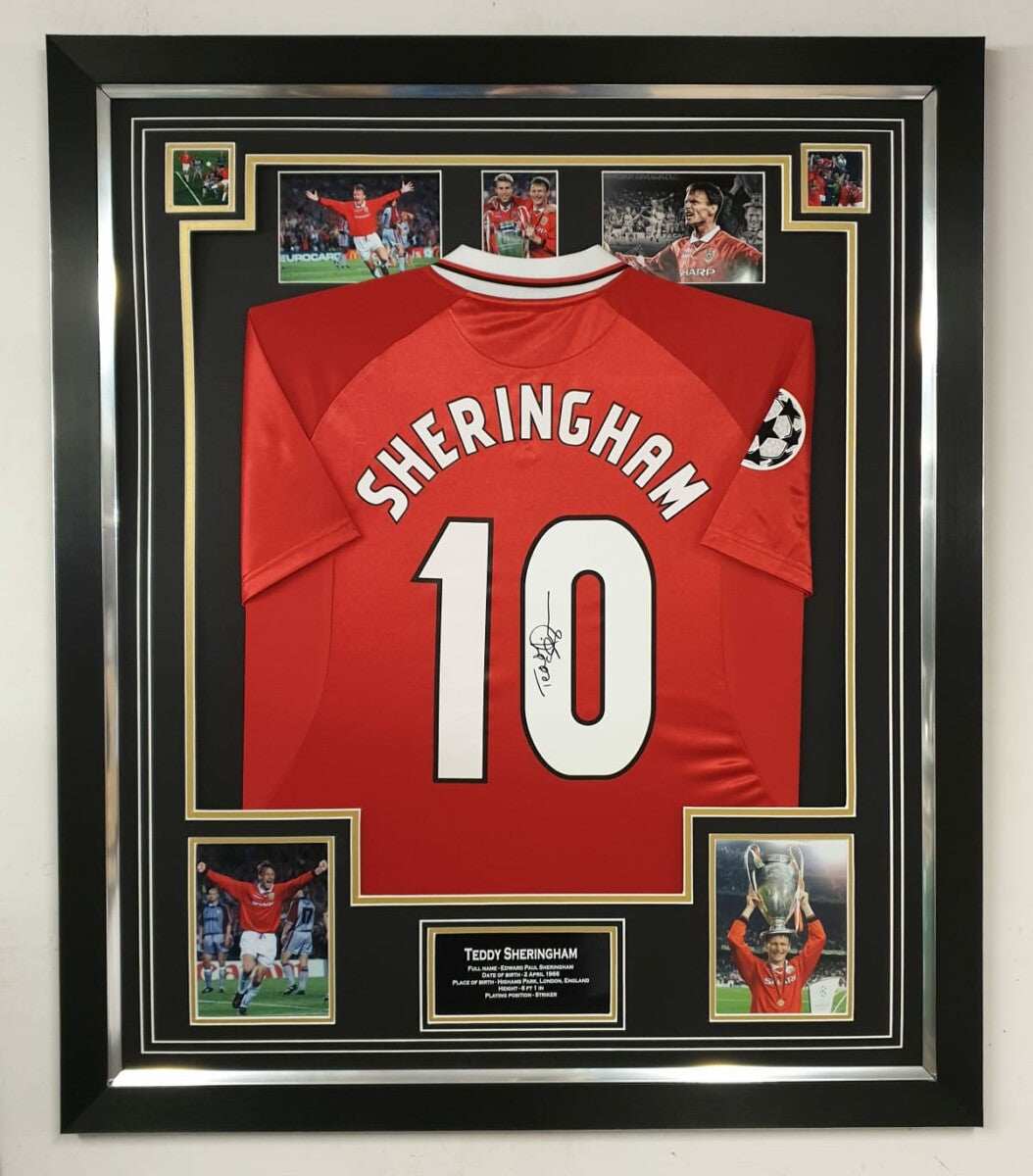 Teddy Sheringham signed Manchester United  shirt