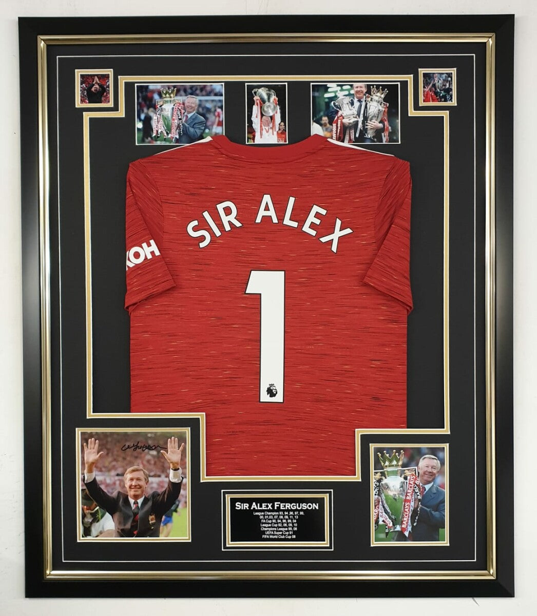 Sir Alex Signed Photo with Man Utd Shirt