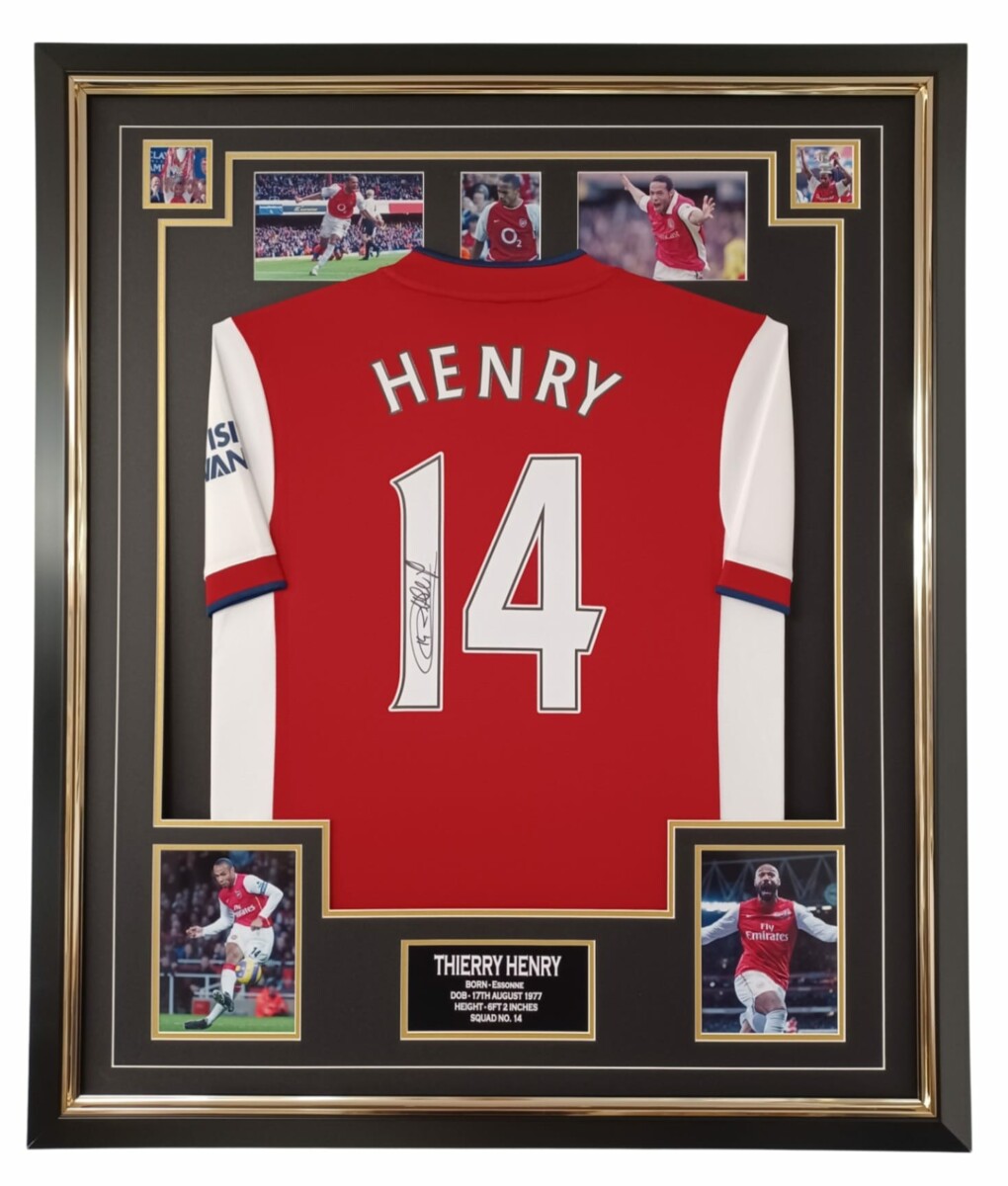 THIERRY HENRY SIGNED ARSENAL SHIRT FRAMED