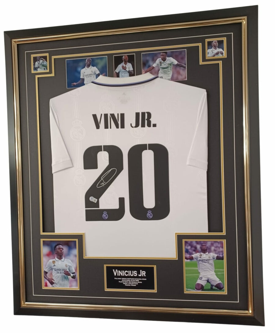 VINIVIUS JR SIGNED REAL MADRID FC SHIRT FRAMED