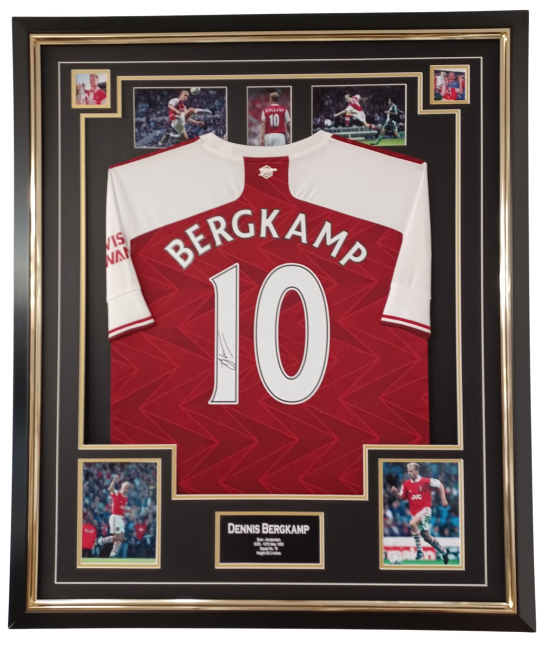 Bergkamp Signed Arsenal Shirt Framed