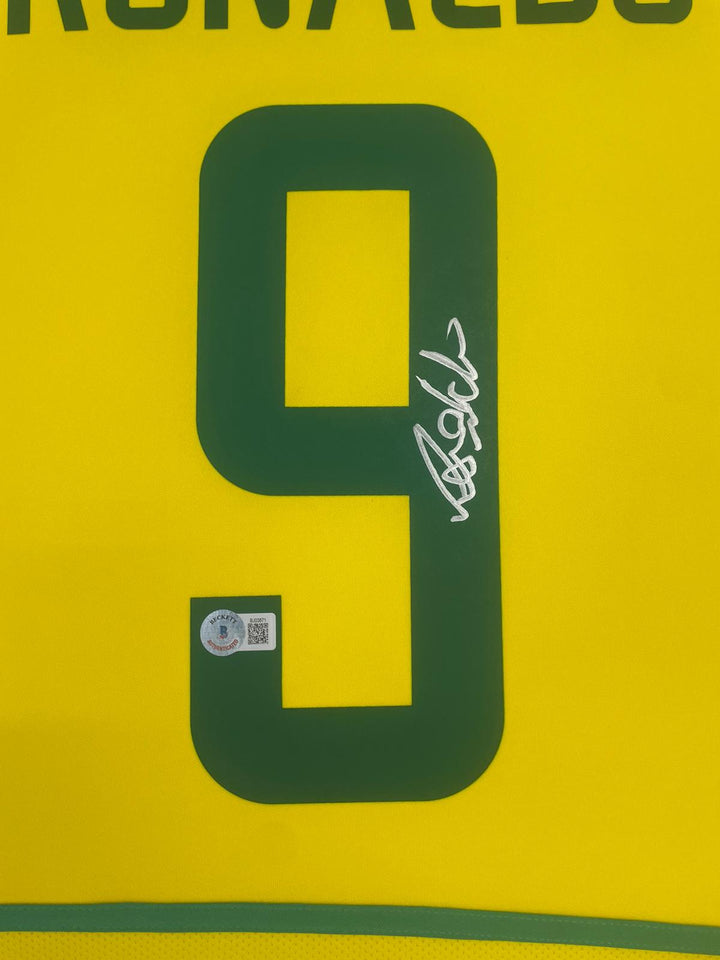 Ronaldo of Brazil Signed Shirt Silver Pen